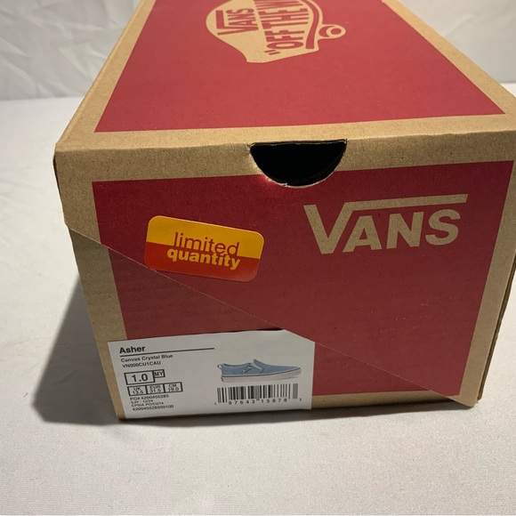 Vans Crystal Blue Unisex Canvas Slip-Ons - Picture 5 of 5